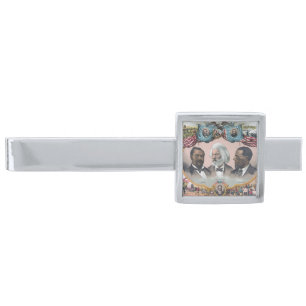 Fr3d3rick Bailey Douglass with Black Abolitionist Silver Finish Tie Bar