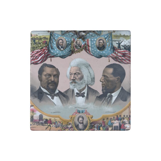 Fr3d3rick Bailey Douglass with Black Abolitionist  Stone Magnet (First Magnet)