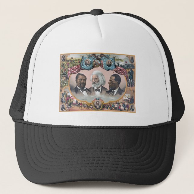 Fr3d3rick Bailey Douglass with Black Abolitionist  Trucker Hat (Front)
