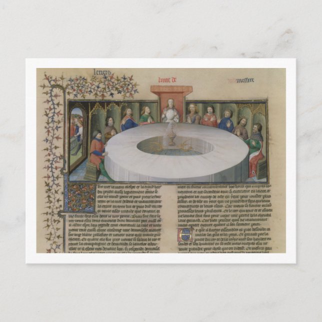 Fr.120 f.524v The Knights of the Round Table from Postcard (Front)
