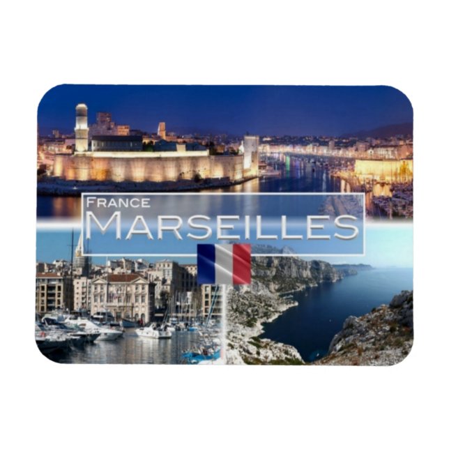 FR France - Marseilles - Old Port - Bay of Morgiou Magnet (Horizontal)