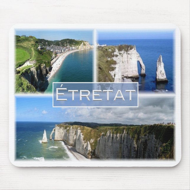 FR France - Normandy -  Etretat - The cliffs - Mouse Pad (Front)