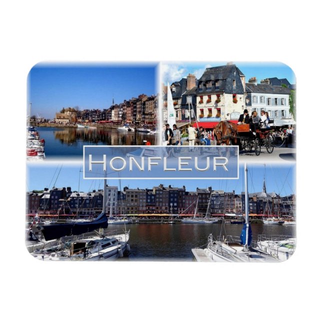FR France - Normandy -  Honfleur - Harbour - Magnet (Horizontal)