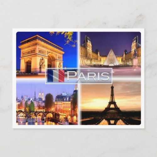 FR France _ Paris By Night _ Postcard