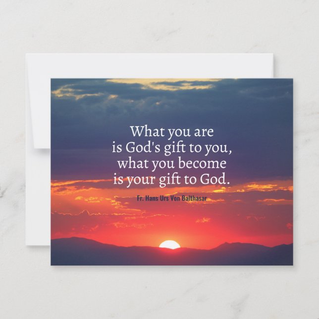Fr. Hans Urs Von Balthasar Quote Card (Front)