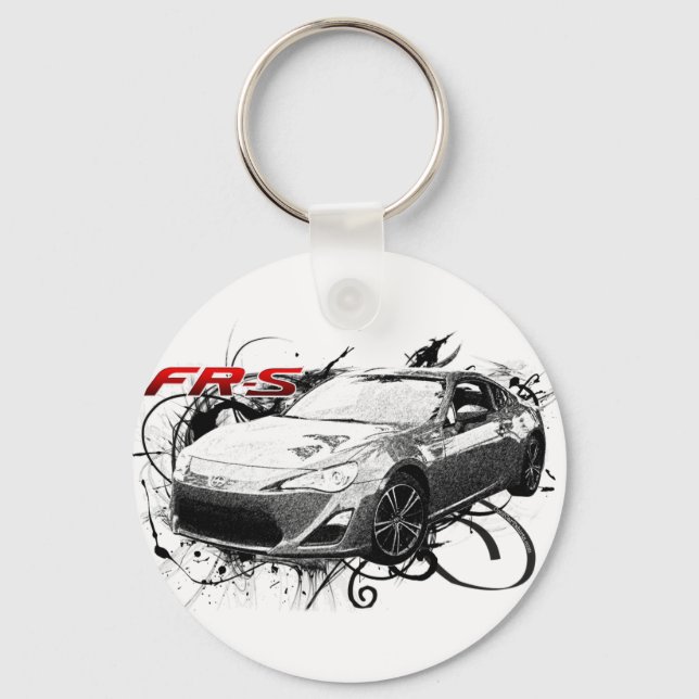 FR-S in swirls Keychain (Front)