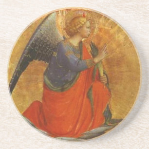 Fra Angelico Angel of the Annunciation Fine Art Sandstone Coaster