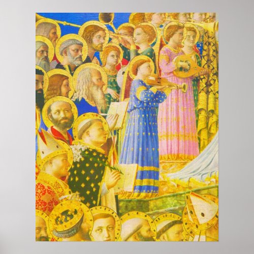 Fra Angelico Chorus of saints and angels Poster