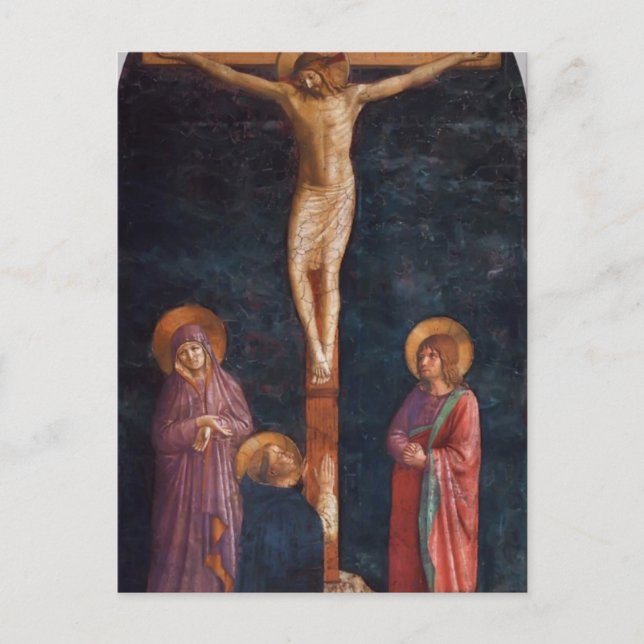 Fra Angelico- Crucifixion with St. Dominic Postcard (Front)