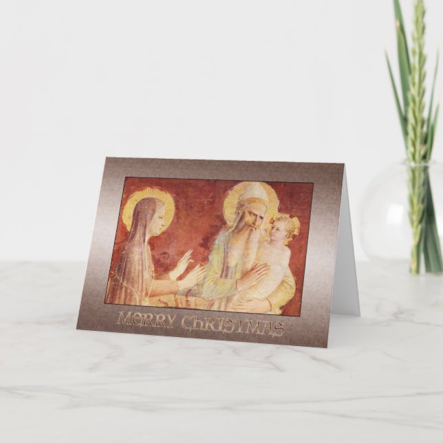 Fra Angelico Madonna and Child Holiday Card (Front)