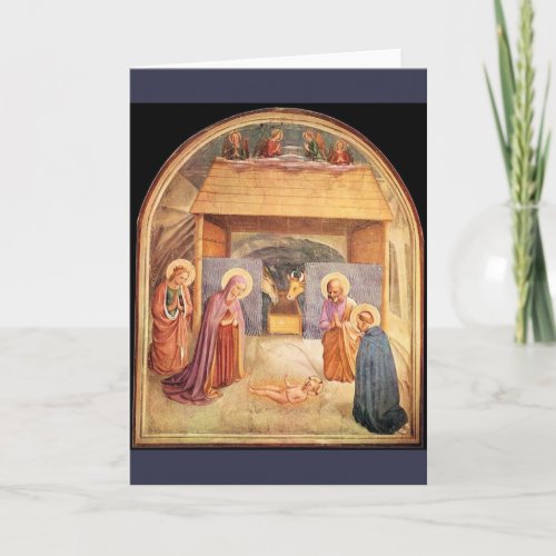 Fra Angelico Nativity card Latin text Holiday Card