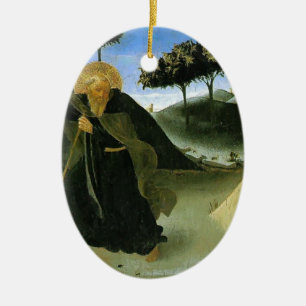 Fra Angelico- St Anthony Tempted by a Lump of Gold Ceramic Ornament