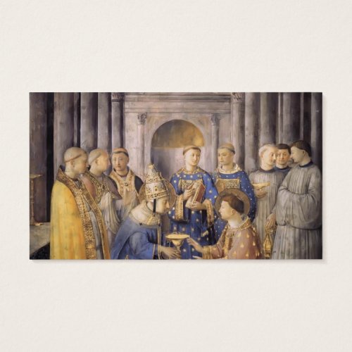 Fra Angelico- St. Peter Consacrates St. Lawrence Business Cards
