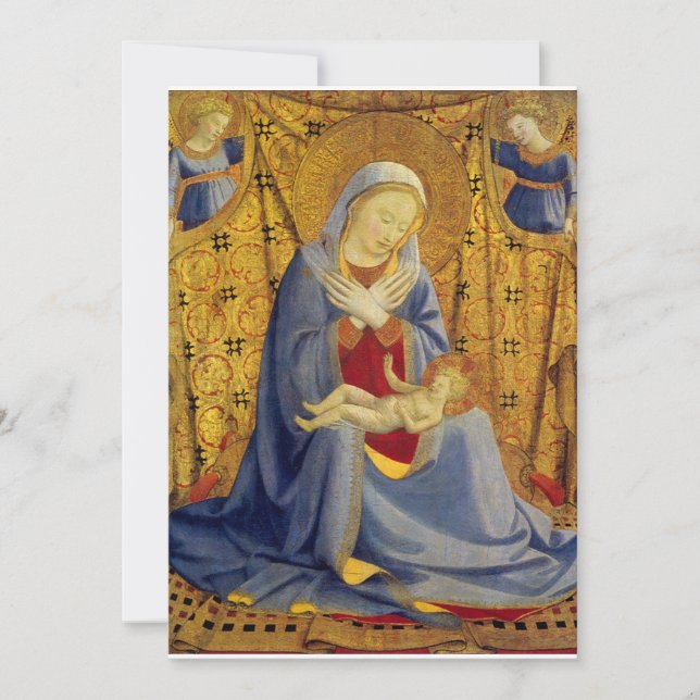 Fra Angelico - The Madonna of Humility Invitation (Front)