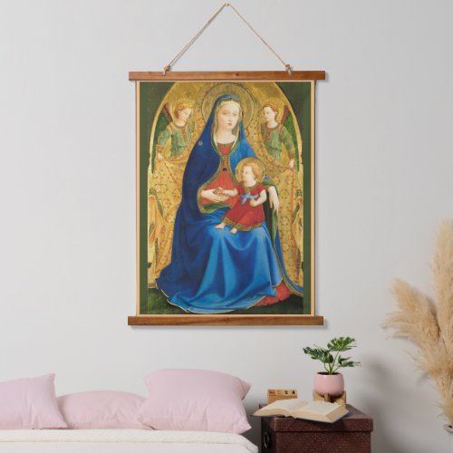 Fra Angelico Virgin of the Pomegranate Hanging Tapestry