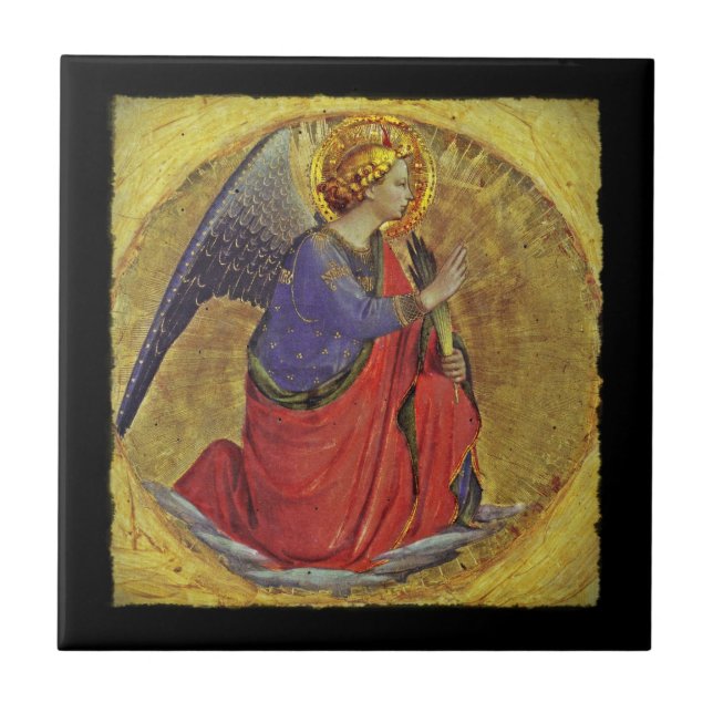 Fra Angelico's Angel of Annunciation Ceramic Tile (Front)