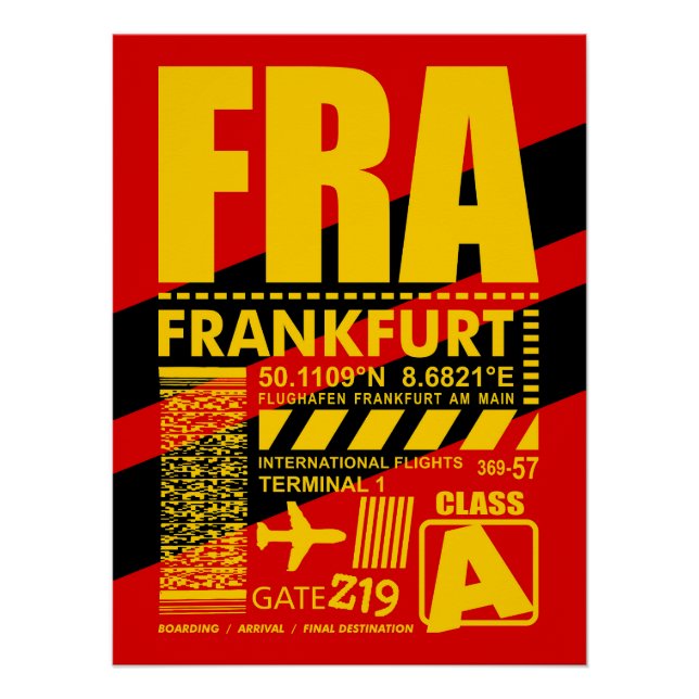 FRA Frankfurt Airport Poster (Front)