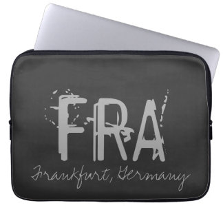 FRA Frankfurt Germany Airport Typography Laptop Sleeve
