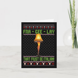 Fra-gee-lay Funny Christmas Fragile Italian Xmas W Card