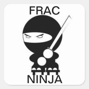 Frac oil field square sticker