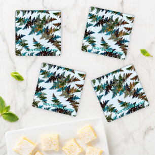 Fracal Arctic Camouflage Coaster Set