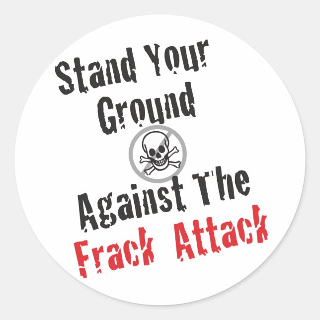 Frack Attack Classic Round Sticker (Front)