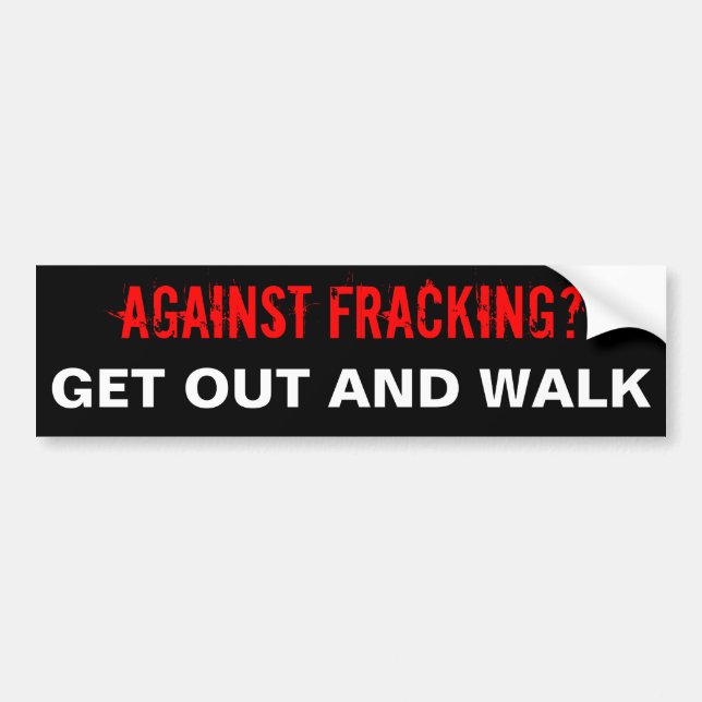 Fracking Bumper Sticker, Black Bumper Sticker (Front)