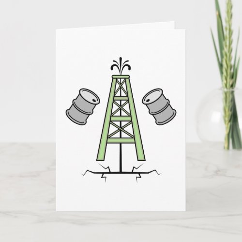Fracking Oil Rig Card