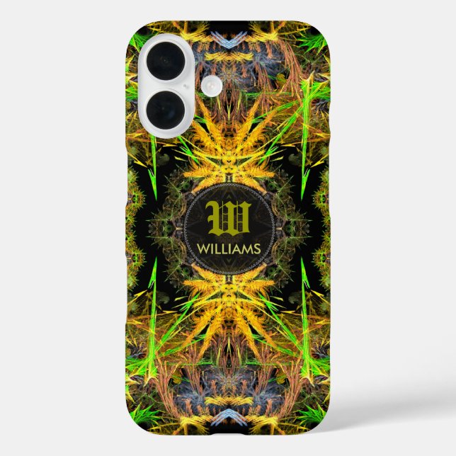 fracktalKan Custom Name Monogram Phone Case (Back)