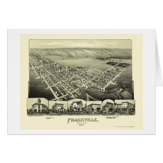 Frackville, PA Panoramic Map - 1889 Cards (Front Horizontal)