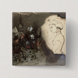 Fracta Juventus, 1864 Pinback Button