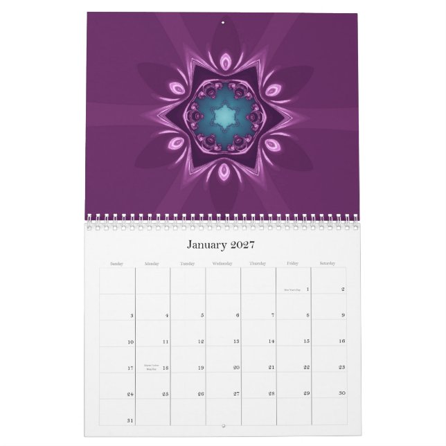 Fractal143, 2010 Calender By Tatiana LeLeysha Calendar (Jan 2027)