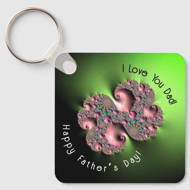  Fractal3 Happy Father’s Day! Keychain (Front)