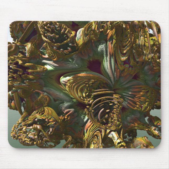 Fractal 3D Sci fi futuristic Hard Rock MP02 Mouse Pad (Front)