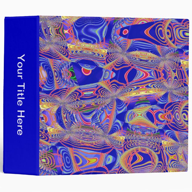 Fractal Abstract 061011a 3 Ring Binder (Front/Spine)