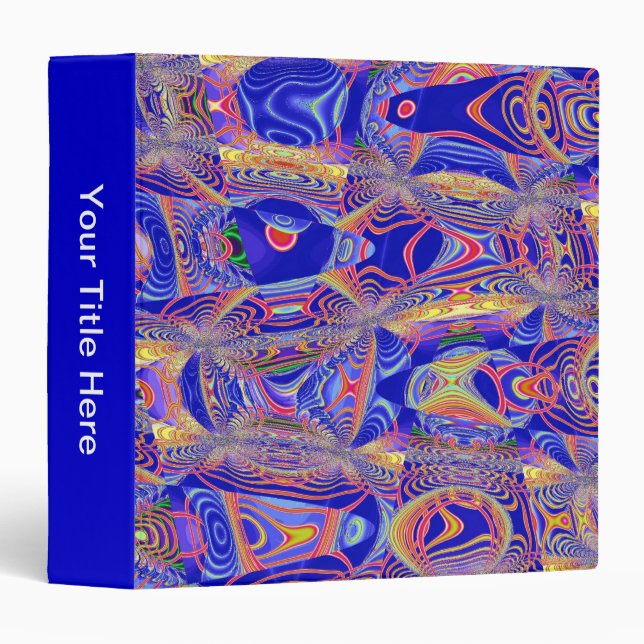Fractal Abstract 061011a 3 Ring Binder (Front/Spine)