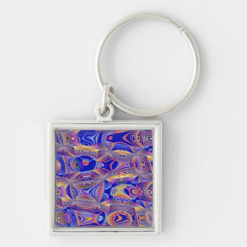 Fractal Abstract 061012a Keychain