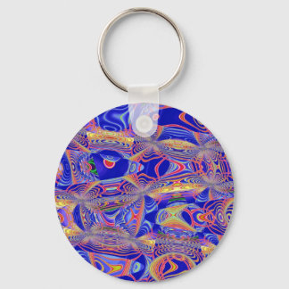 Fractal Abstract 061012a Keychain