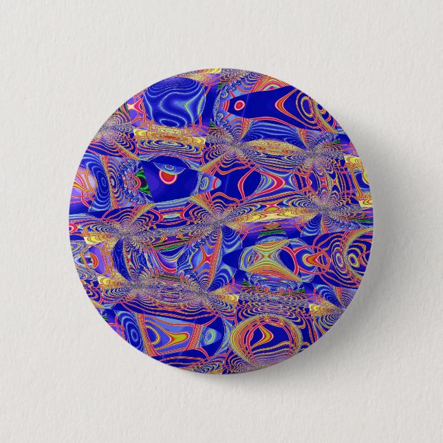 Fractal Abstract 061012a Pinback Button (Front)