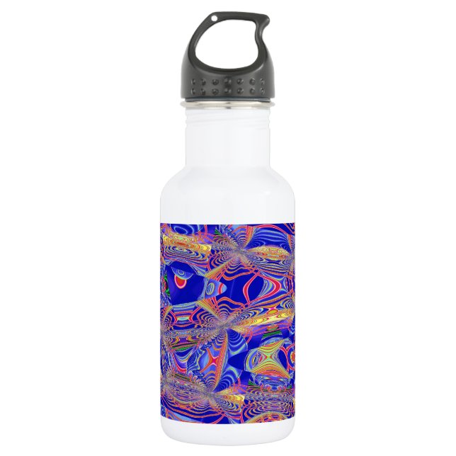Fractal Abstract 061012a Water Bottle (Front)