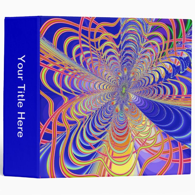 Fractal Abstract 061012d 3 Ring Binder (Front/Spine)