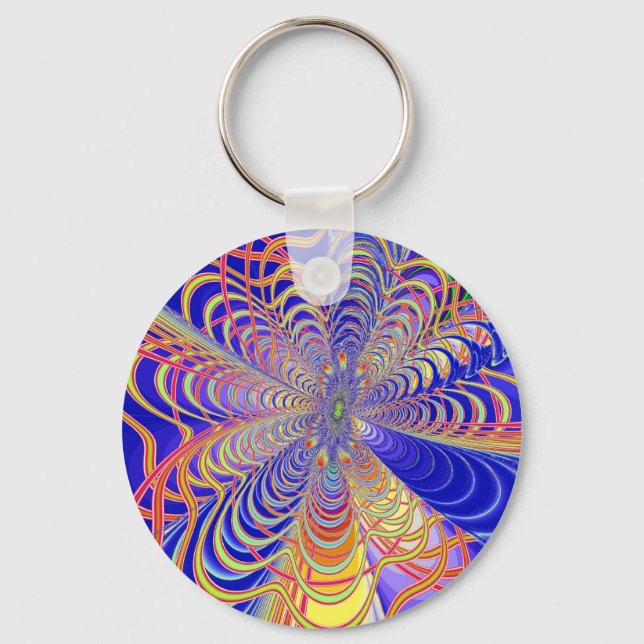 Fractal Abstract 061012d Keychain (Front)