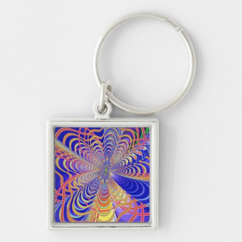 Fractal Abstract 061012d Keychain