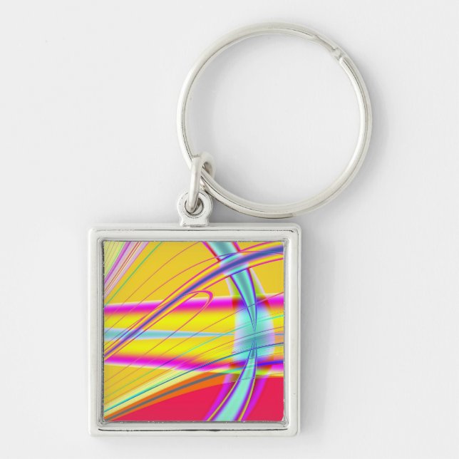 Fractal Abstract 061012e Keychain (Front)