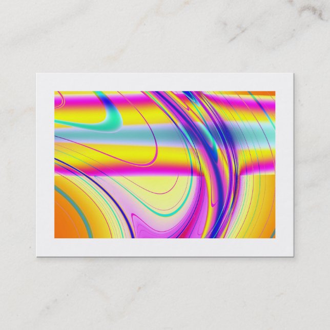 Fractal Abstract 061012f (Bordered) Business Card (Front)