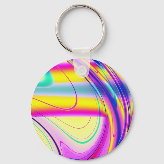 Fractal Abstract 061012f Keychain (Front)