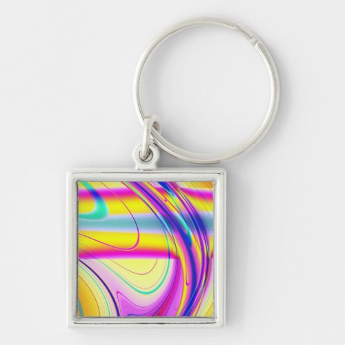 Fractal Abstract 061012f Keychain