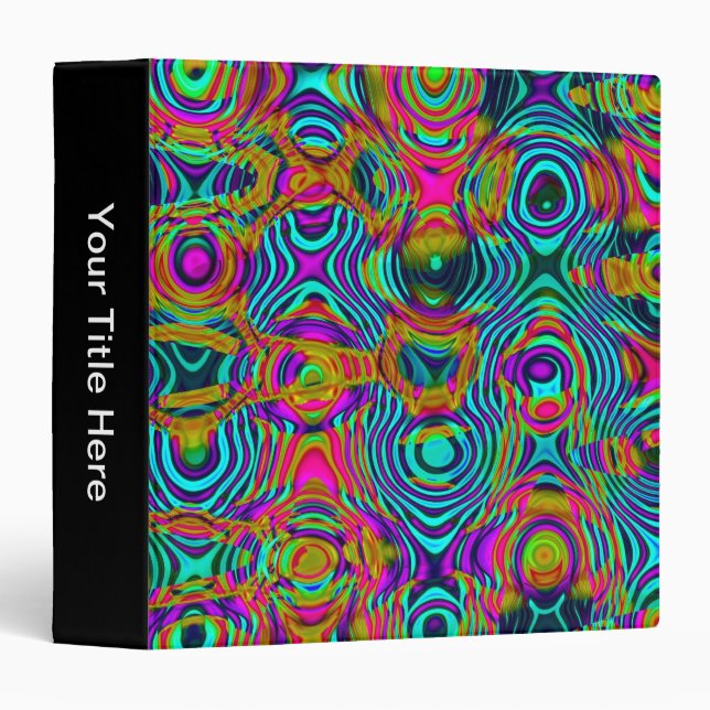 Fractal Abstract 191111a 3 Ring Binder (Front/Spine)