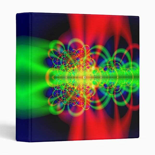 Fractal Alien Time Storm 3 Ring Binder (Front/Spine)
