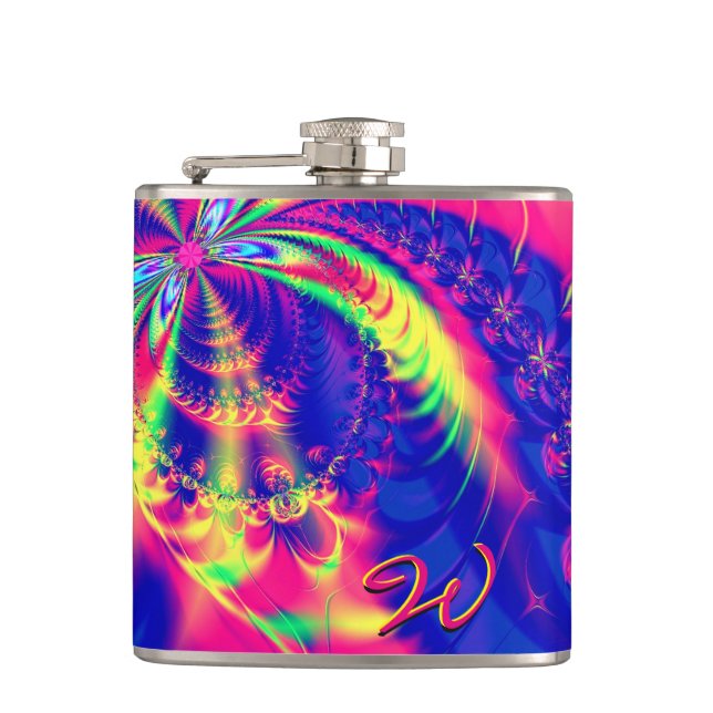Fractal Art 52 Wrapped Flask (Front)